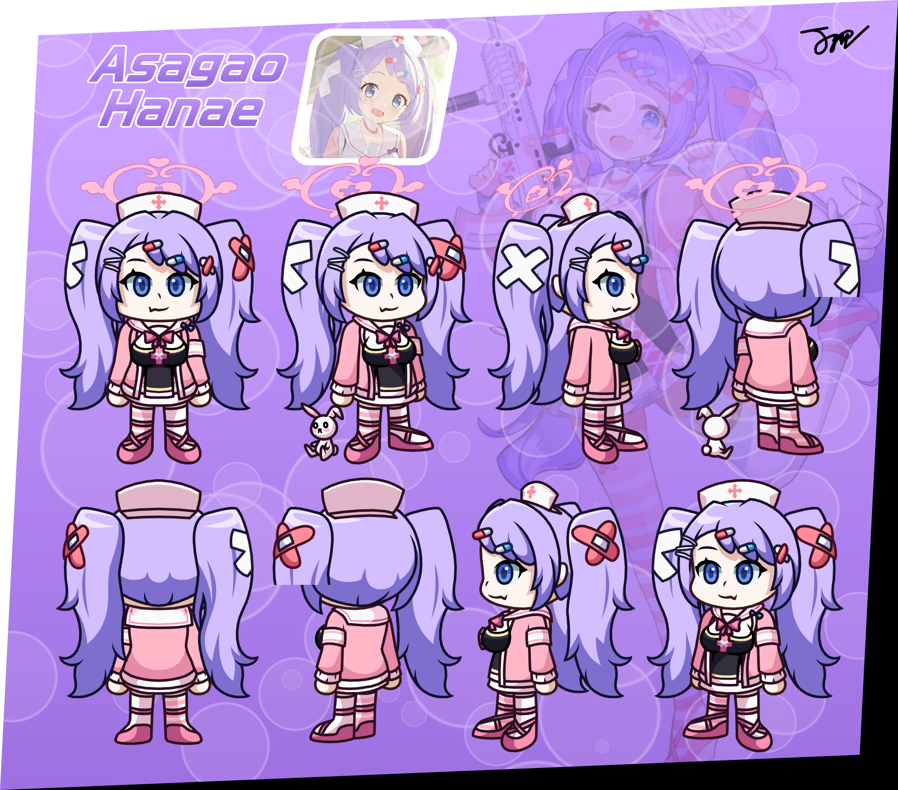 Hanae (Model sheet)